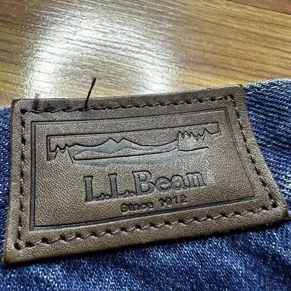 Vintage LL Bean Flannel Lined Jeans Mens 34x32 Straight Leg Denim Y2K Grunge - Picture 9 of 11